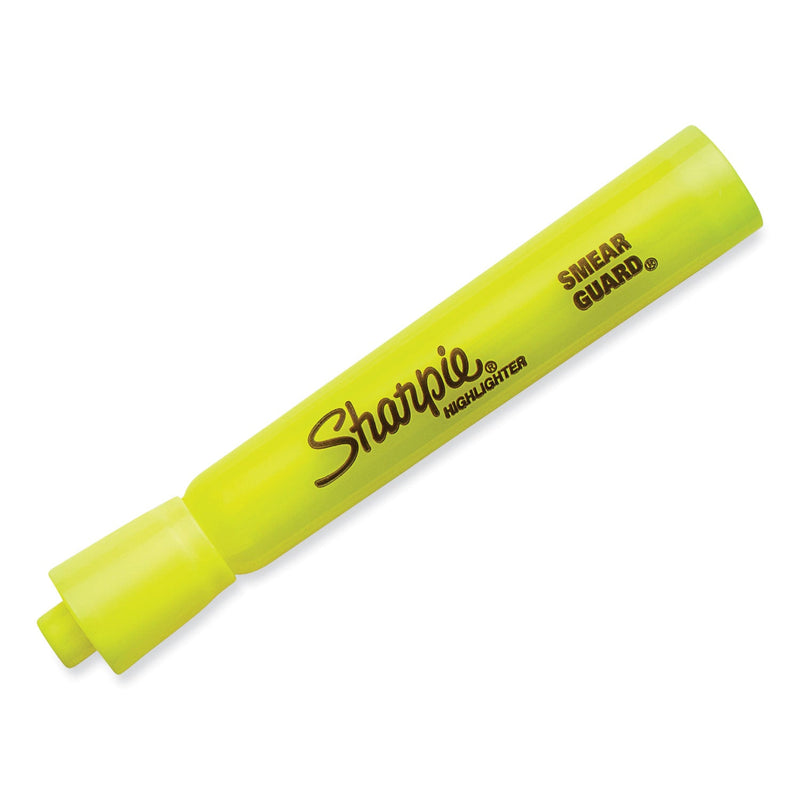 Sharpie Tank Style Highlighter Value Pack, Fluorescent Yellow Ink, Chisel Tip, Yellow Barrel, 36/Box