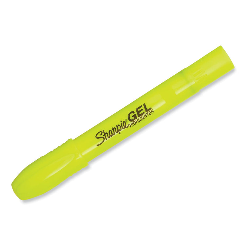 Sharpie Gel Highlighters, Fluorescent Yellow Ink, Bullet Tip, Yellow Barrel