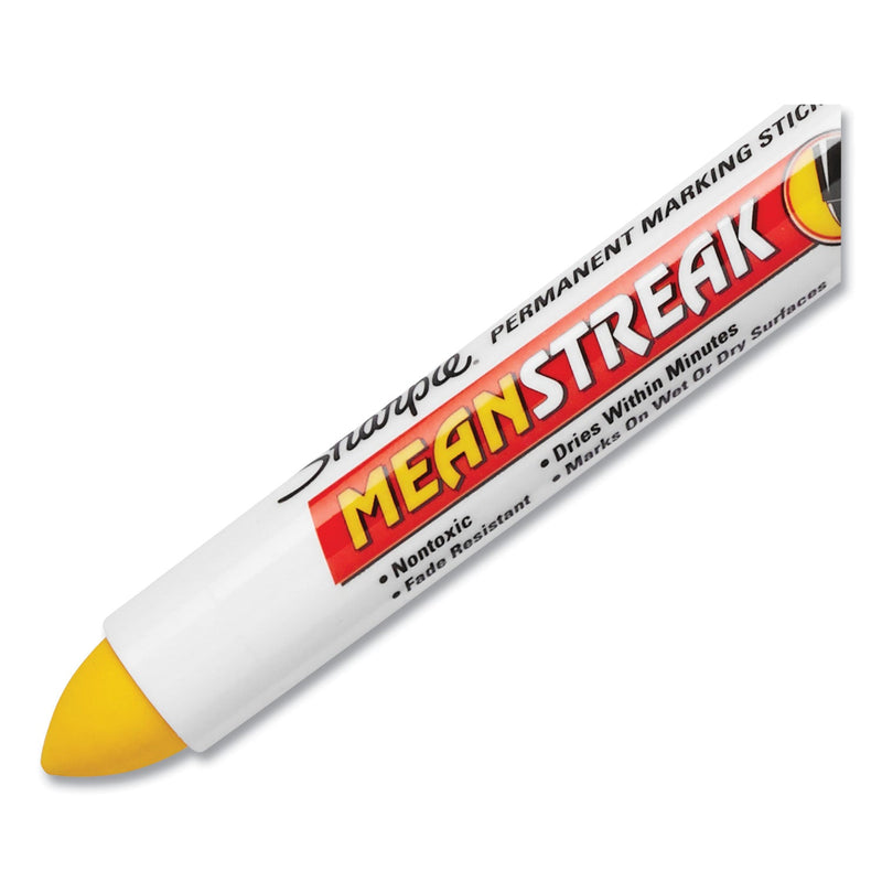 Sharpie Mean Streak Marking Stick, Broad Bullet Tip, Yellow