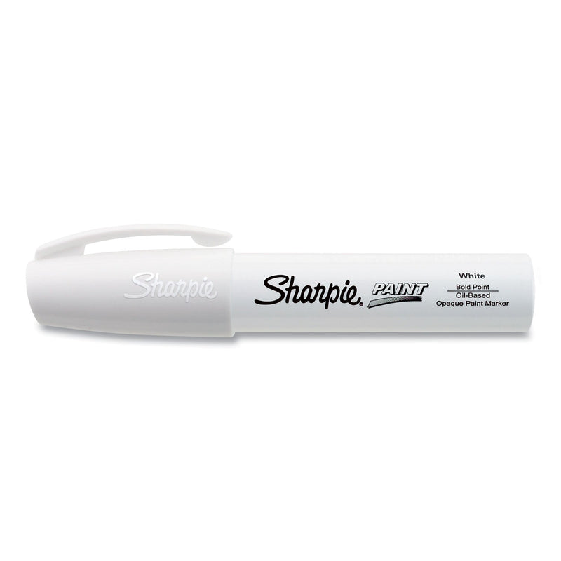 Sharpie Permanent Paint Marker, Extra-Broad Chisel Tip, White
