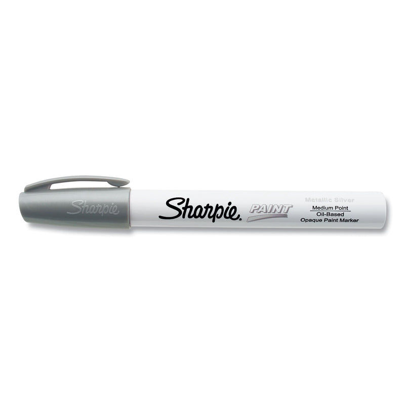 Sharpie Permanent Paint Marker, Medium Bullet Tip, Silver