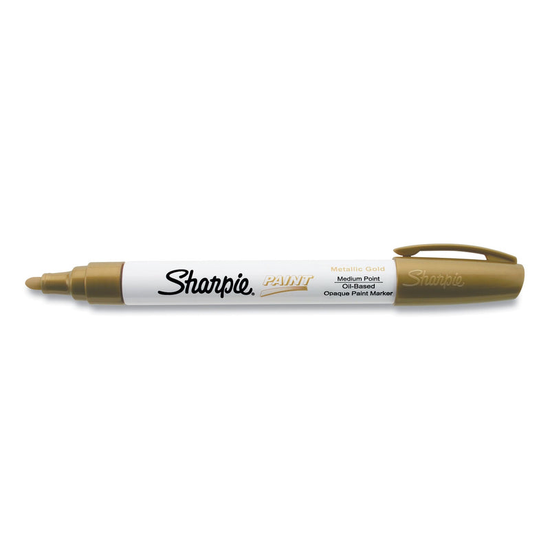 Sharpie Permanent Paint Marker, Medium Bullet Tip, Gold