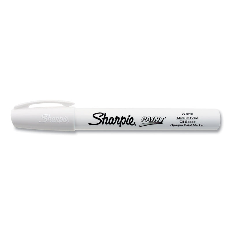 Sharpie Permanent Paint Marker, Medium Bullet Tip, White