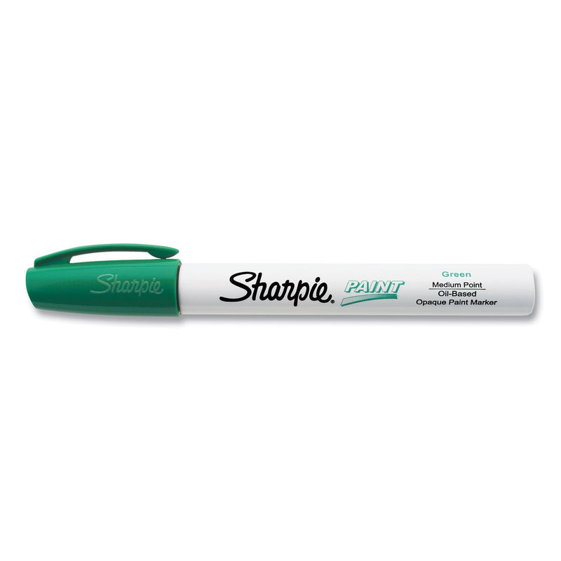 Sharpie Permanent Paint Marker, Medium Bullet Tip, Green