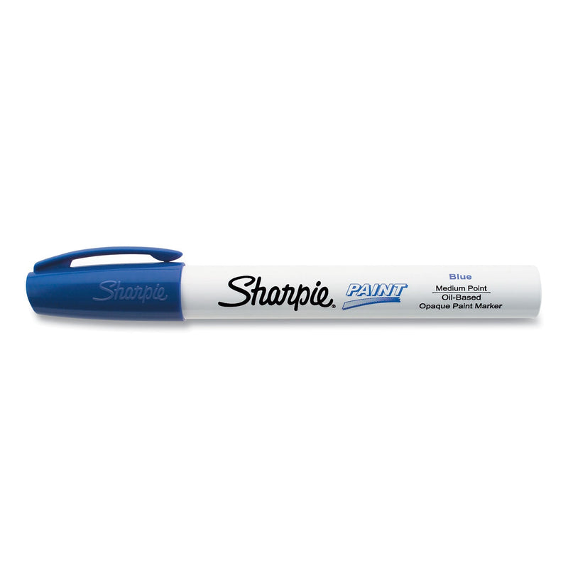 Sharpie Permanent Paint Marker, Medium Bullet Tip, Blue