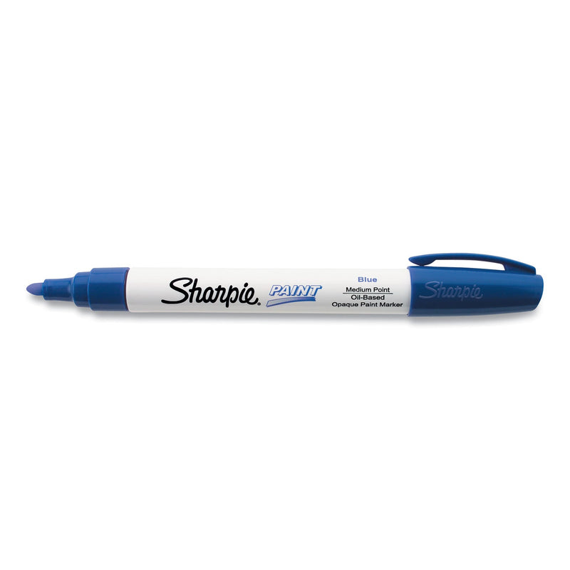 Sharpie Permanent Paint Marker, Medium Bullet Tip, Blue