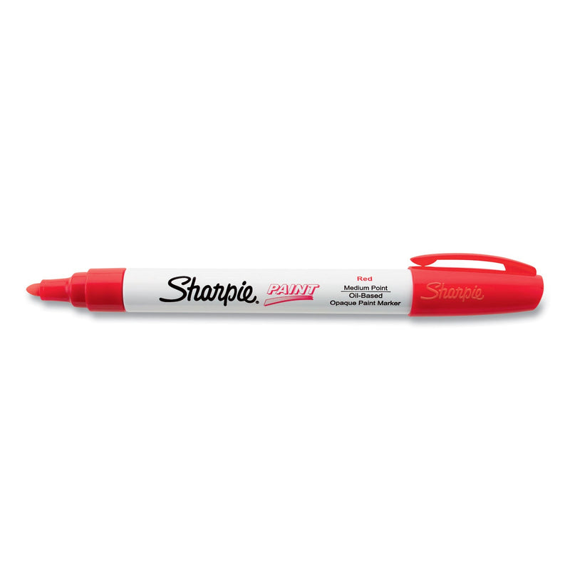 Sharpie Permanent Paint Marker, Medium Bullet Tip, Red
