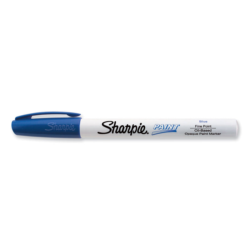 Sharpie Permanent Paint Marker, Fine Bullet Tip, Blue