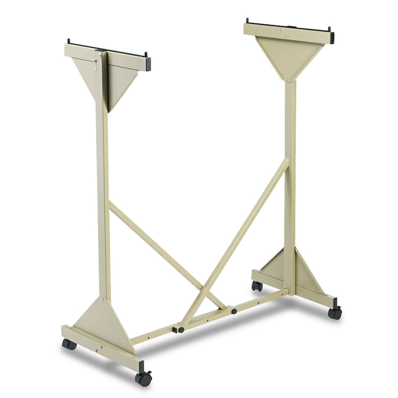 Safco Mobile Plan Center Sheet Rack, 18 Hanging Clamps, 43.75w x 20.5d x 51h, Sand