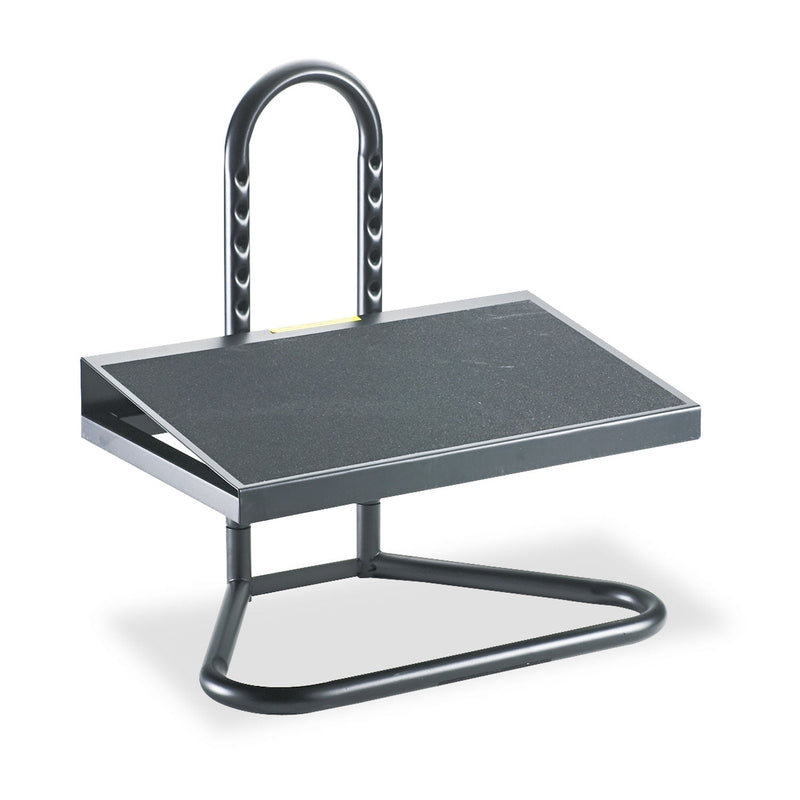 Safco Task Master Adjustable Height Footrest, 20w x 12d x 5.5 to 15h, Black