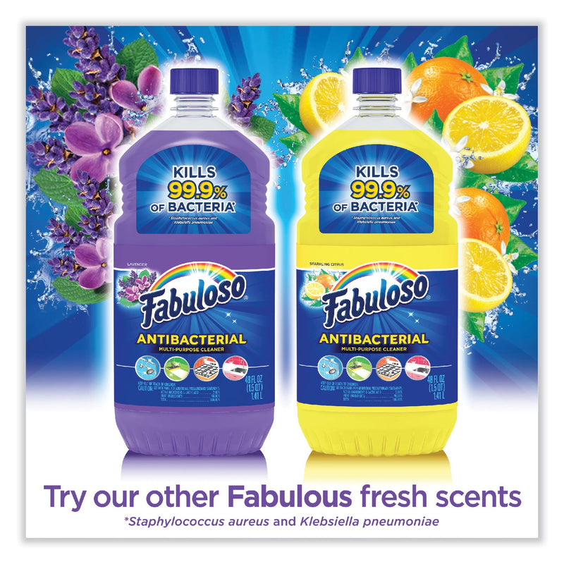 Fabuloso Antibacterial Multi-Purpose Cleaner, Sparkling Citrus Scent, 48 oz Bottle