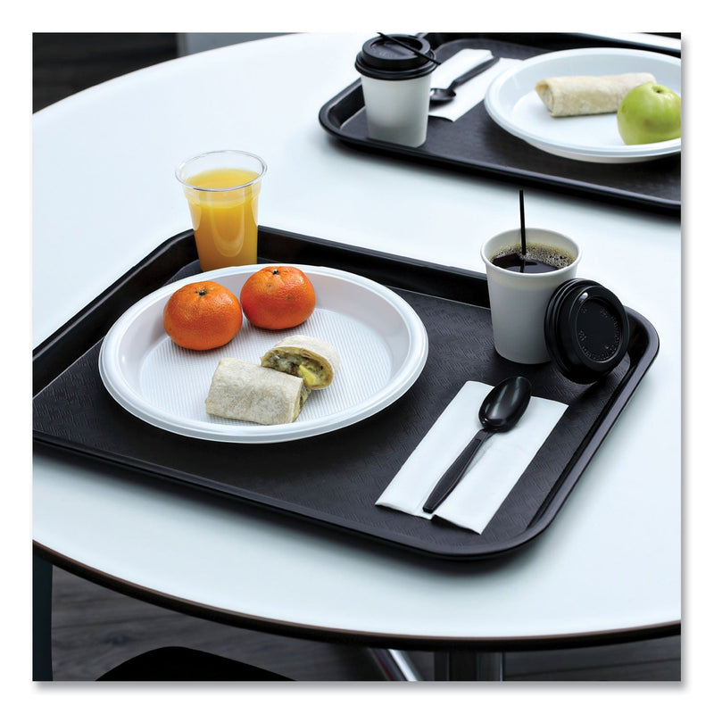 Boardwalk Heavyweight Wrapped Polypropylene Cutlery, Teaspoon, Black, 1,000/Carton