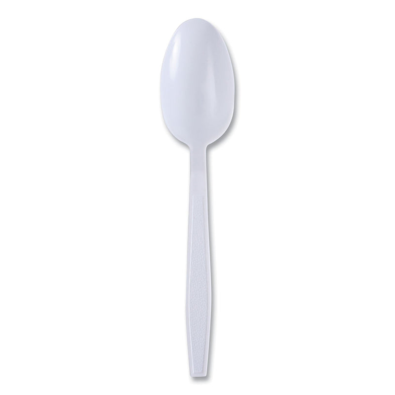 Boardwalk Heavyweight Wrapped Polypropylene Cutlery, Teaspoon, White, 1,000/Carton