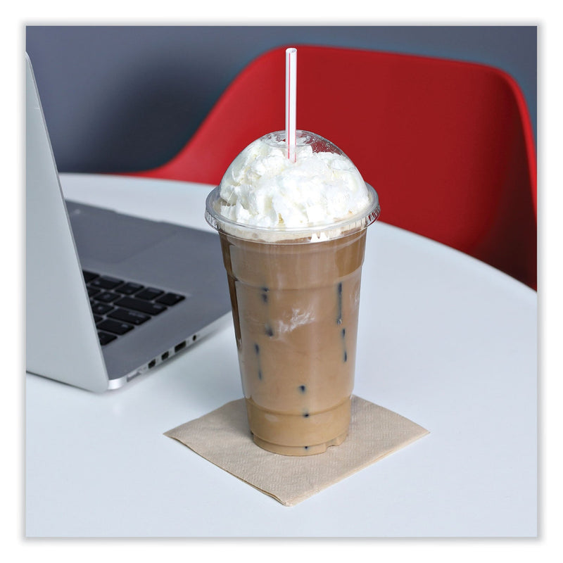 Boardwalk Beverage Napkins, 1-Ply, 9.5" x 9.5", Kraft, 500/Pack, 8 Packs/Carton