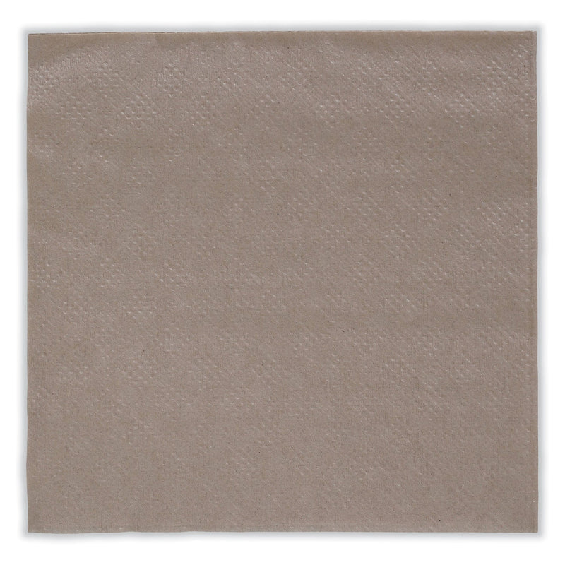 Boardwalk Beverage Napkins, 1-Ply, 9.5" x 9.5", Kraft, 500/Pack, 8 Packs/Carton