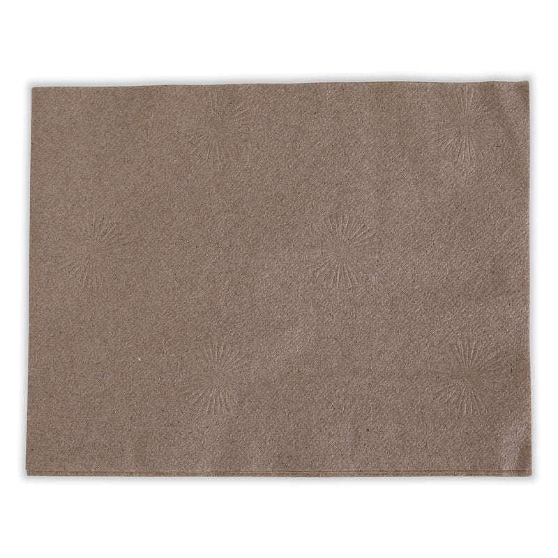 Boardwalk 1/4-Fold Lunch Napkins, 1-Ply, 12 x 12, Kraft, 500/Pack, 12 Packs/Carton