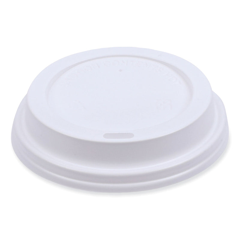 Boardwalk Deerfield Hot Cup Lids, Fits 10 oz to 20 oz Cups, White, Plastic, 50/Pack, 20 Packs/Carton
