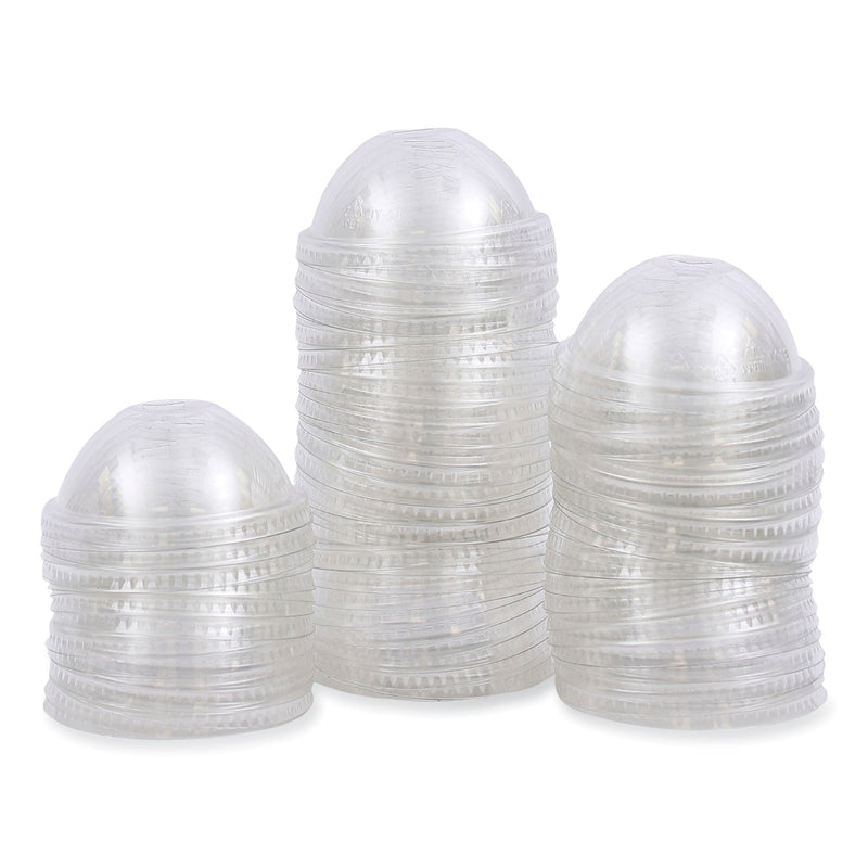 Boardwalk PET Cold Cup Dome Lids, Fits 16 oz to 24 oz Plastic Cups, Clear, 100 Lids/Sleeve, 10 Sleeves/Carton