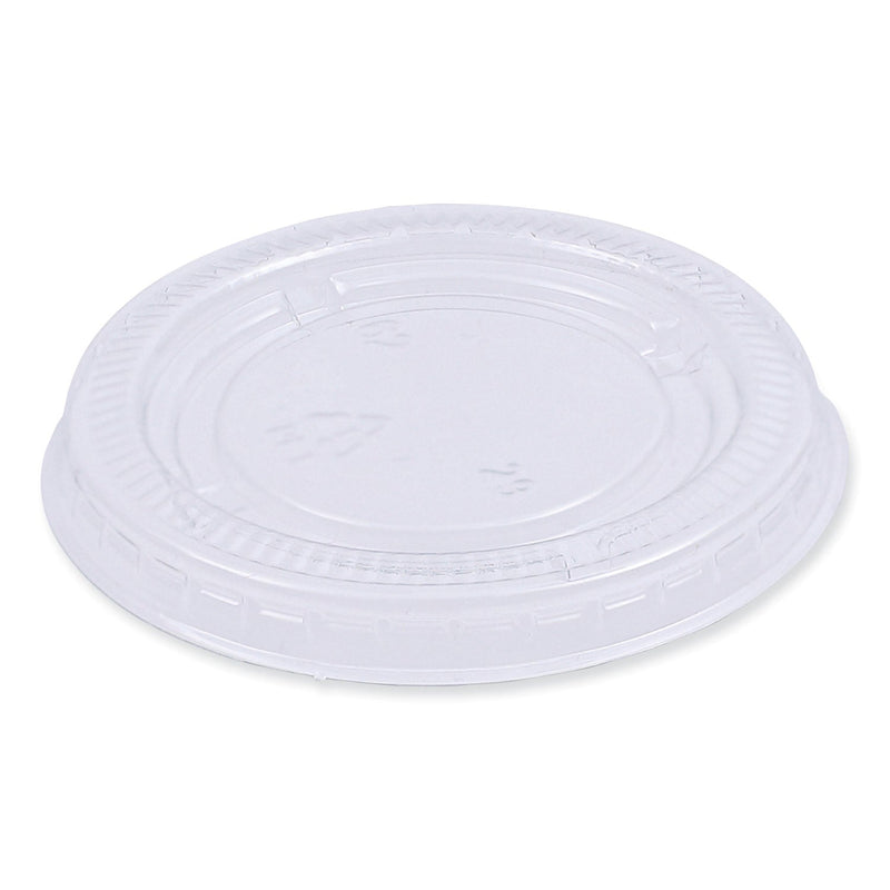 Boardwalk Souffle/Portion Cup Lids, Fits 2 oz Portion Cups, Clear, 2,500/Carton