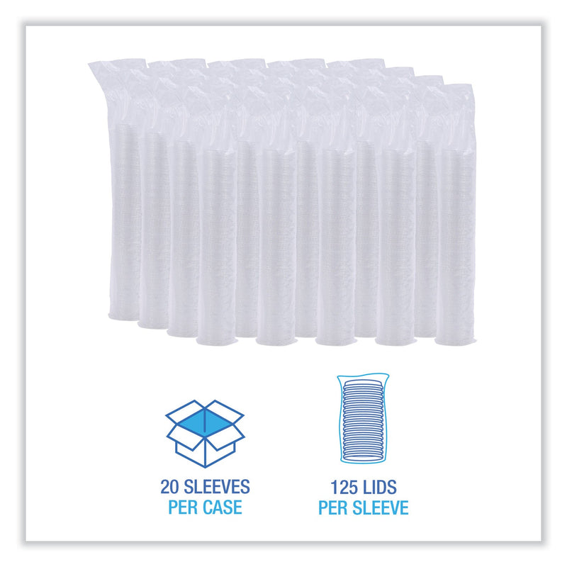 Boardwalk Souffle/Portion Cup Lids, Fits 2 oz Portion Cups, Clear, 2,500/Carton