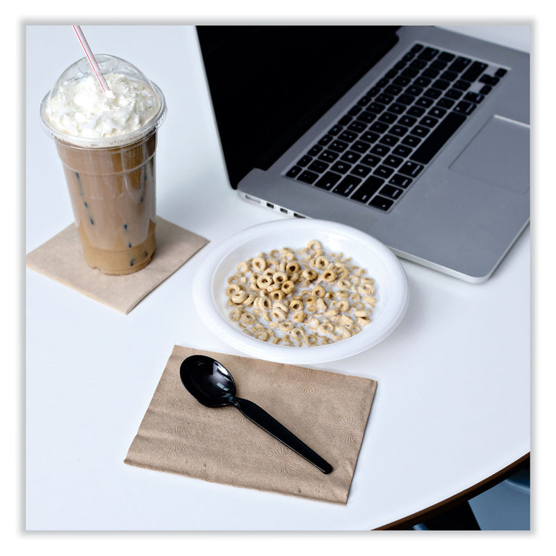 Boardwalk Heavyweight Polystyrene Cutlery, Soup Spoon, Black, 1000/Carton