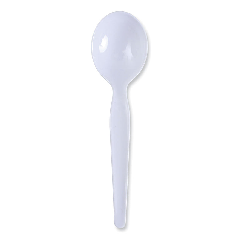 Boardwalk Heavyweight Polystyrene Cutlery, Soup Spoon, White, 1000/Carton