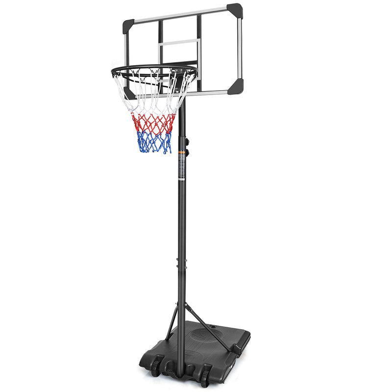 Portable Basketball Goal System with Stable Base and Wheels