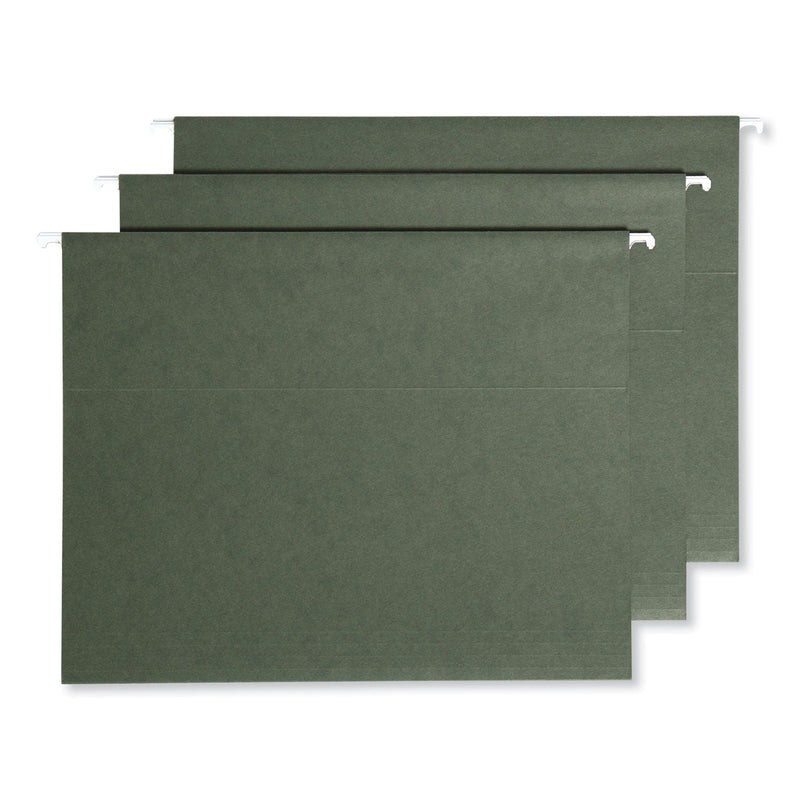 Smead 100% Recycled Hanging File Folders with ProTab Kit, Letter Size, 1/3-Cut, Standard Green