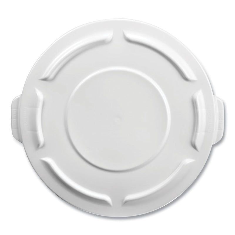 Rubbermaid Round Flat Top Lid, for 32 gal Round BRUTE Containers, 22.25" Diameter, Blue