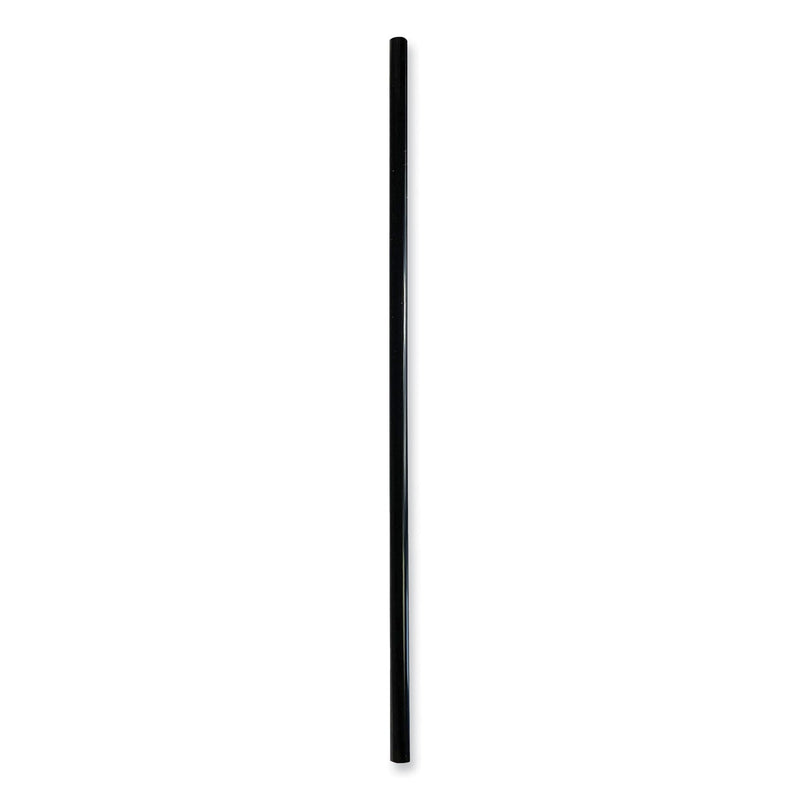 Boardwalk Wrapped Jumbo Straws, 7.75", Polypropylene, Black, 250/Pack, 50 Packs/Carton