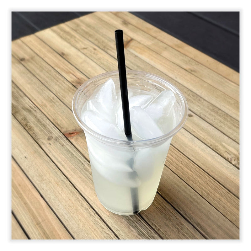 Boardwalk Wrapped Jumbo Straws, 7.75", Polypropylene, Black, 250/Pack, 50 Packs/Carton