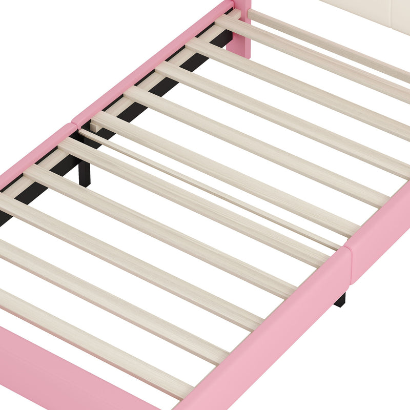 Upholstered Princess Platform Bed With Crown Headboard
