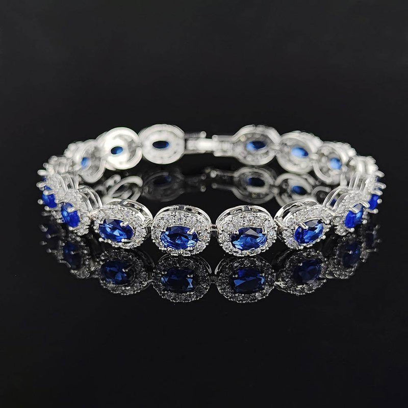 Colorful CZ Halo Tennis Chain Bracelet, Multicolor Gemstone Bridal Jewelry, Unique Pattern Gift for Her, Cubic Zirconia Bridesmaid Bracelet