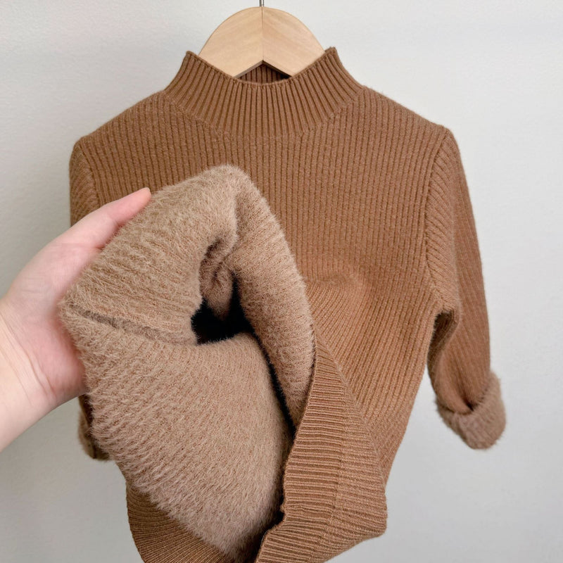 Children's Mock Neck Sweater Knitwear Top