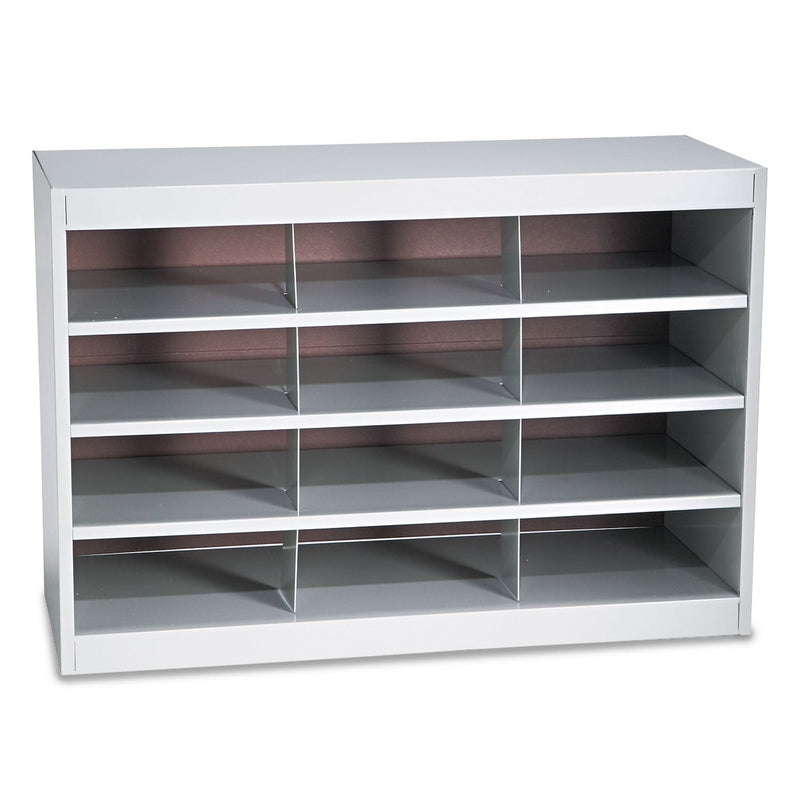 Safco Steel Project Center Organizer, 12 Pockets, 37.5 x 15.75 x 25.75, Gray