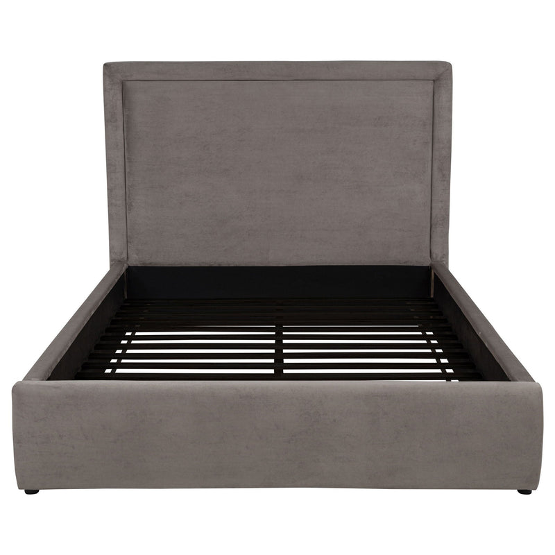 Lawson 54-inch Upholstered Queen Platform Bed Mushroom