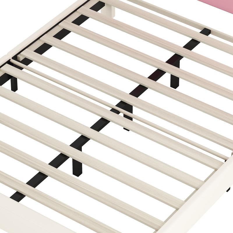 Upholstered Princess Platform Bed With Crown Headboard
