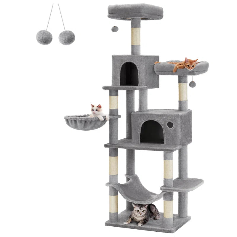 Elevate Your Cat's Playtime with the Timmins 78.3" Multi-Level Cat Tree - Cozy Condos & Scratching Posts Included!
