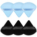6 Pcs Powder Puff Face Soft Triangle Makeup Puff Velour Makeup Sponge Beauty Blender for Loose Powder (Black)