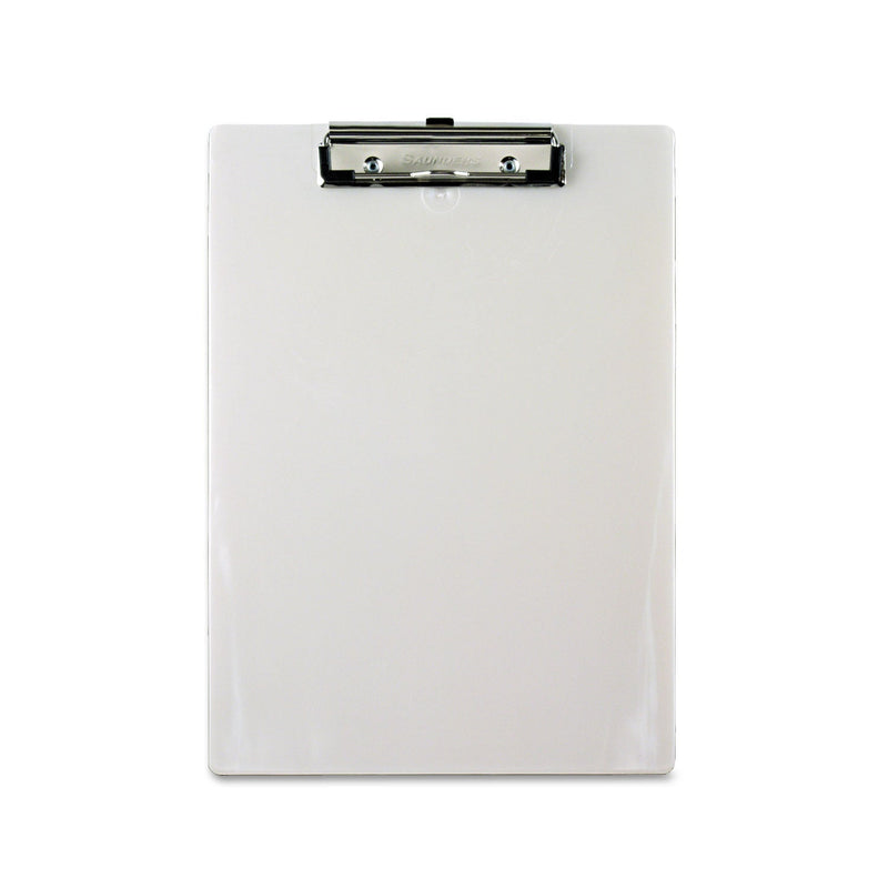 Saunders Recycled Plastic Clipboard, 0.5" Clip Capacity, Holds 8.5 x 11 Sheets, Pearl