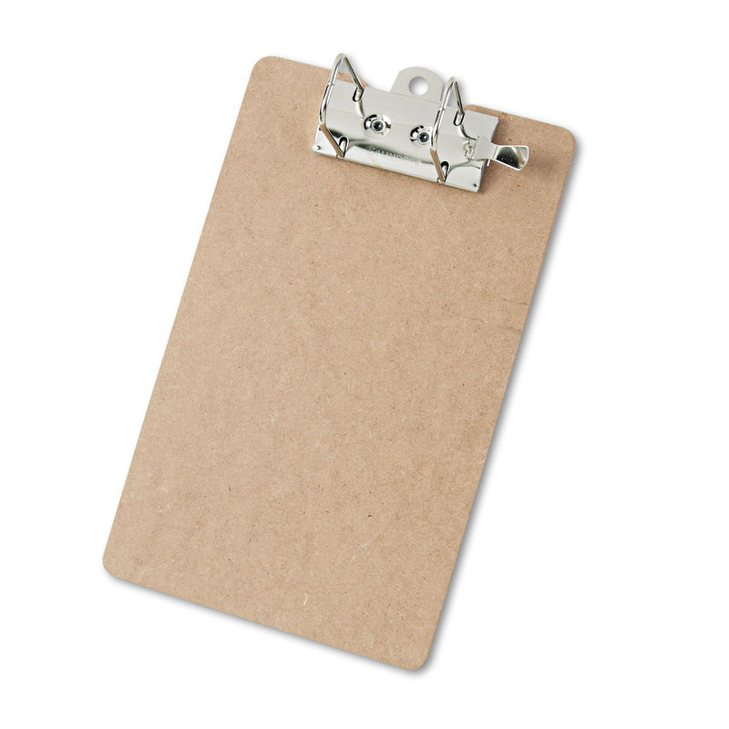 Saunders Recycled Hardboard Archboard Clipboard, 2.5" Clip Capacity, Holds 8.5 x 11 Sheets, Brown