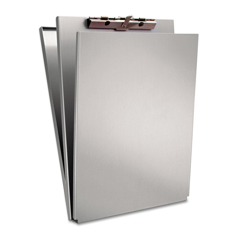 Saunders A-Holder Aluminum Form Holder, 0.5" Clip Capacity, Holds 8.5 x 11 Sheets, Silver
