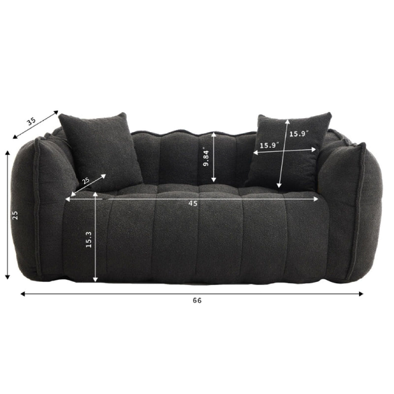 Cozy Beanbag Chair With High Resilience Foam Core For 2