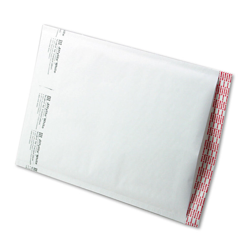 Sealed Air Jiffylite Self-Seal Bubble Mailer, #4, Barrier Bubble Air Cell Cushion, Self-Adhesive Closure, 9.5 x 14.5, White, 100/Carton