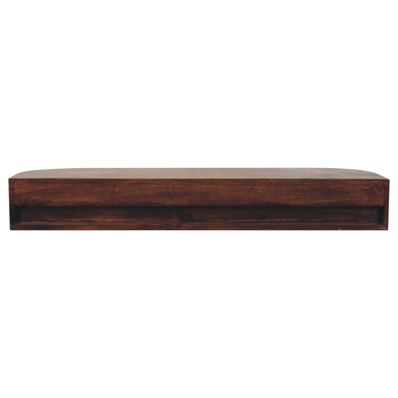 Lunar - Floating Console With 2 Drawer - Chestnut