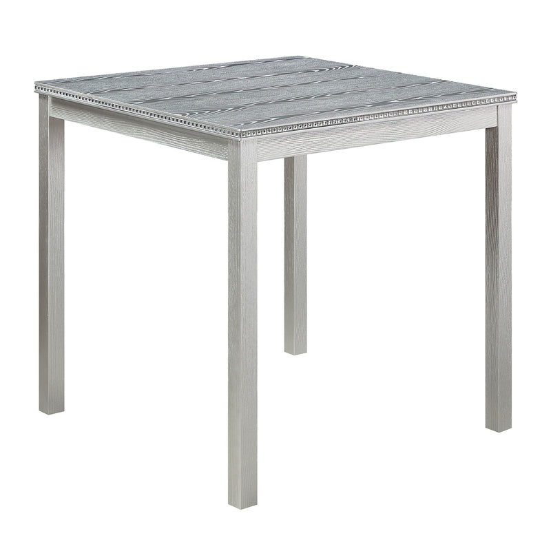5 Piece Counter Height Table Set, Square Table And 4 Upholstered Chairs