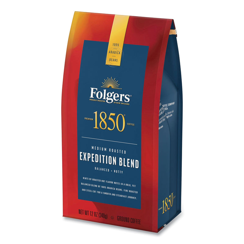 1850 Coffee, Pioneer Blend,(formerly Pioneer Blend)  Medium Roast, Ground, 12 oz Bag