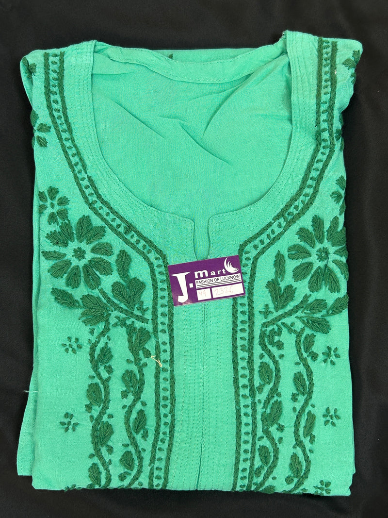 Rayon Chikankari kurti