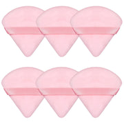 6 Pcs Powder Puff Face Soft Triangle Makeup Puff Velour Makeup Sponge Beauty Blender for Loose Powder (Black)