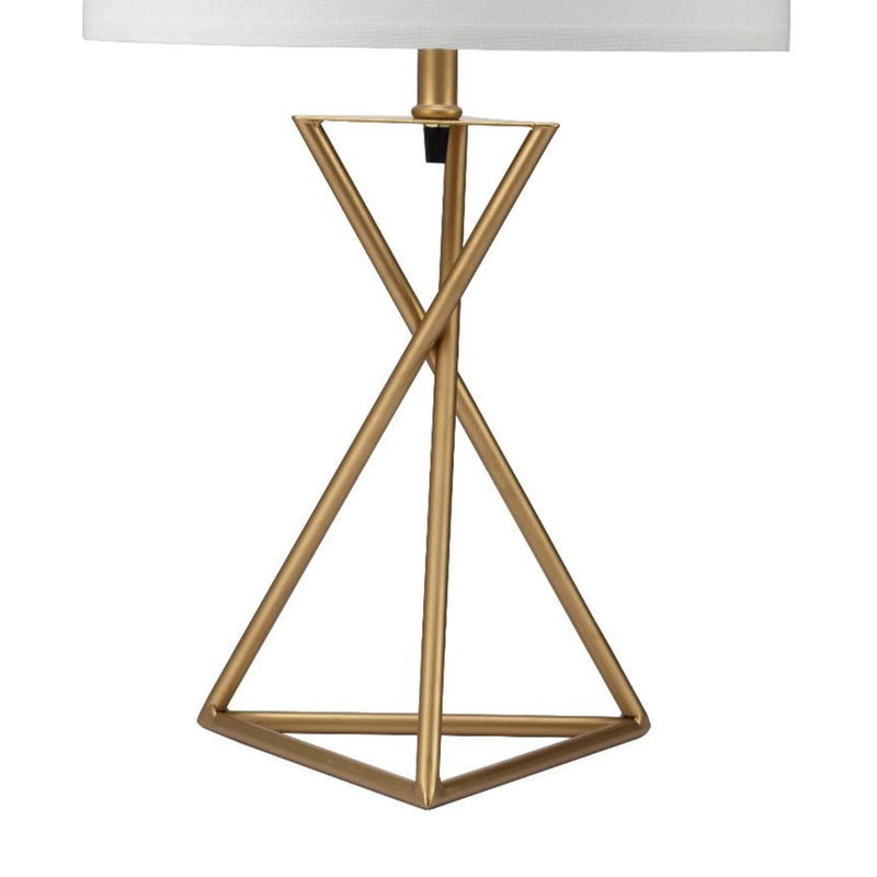 26.25" Tall Ester Mid-Century Metal Table Lamp in Matte Gold